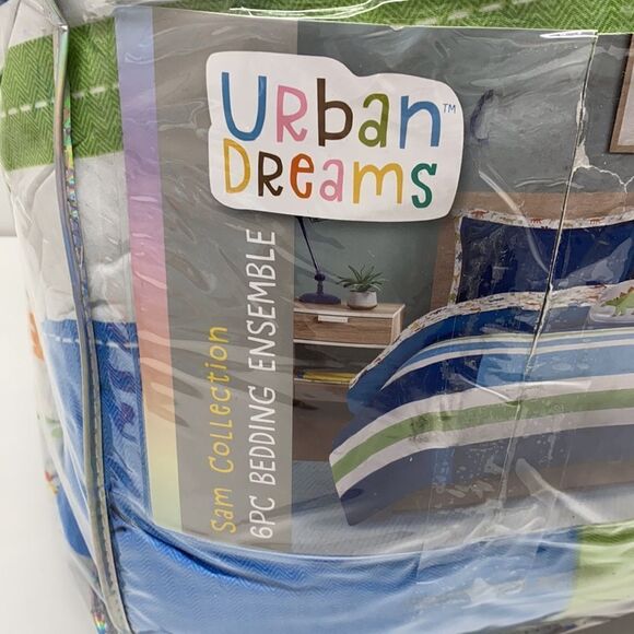 🔥Urban Dreams Sam Collection  6 pc bedding ensemble New - Picture 4 of 16